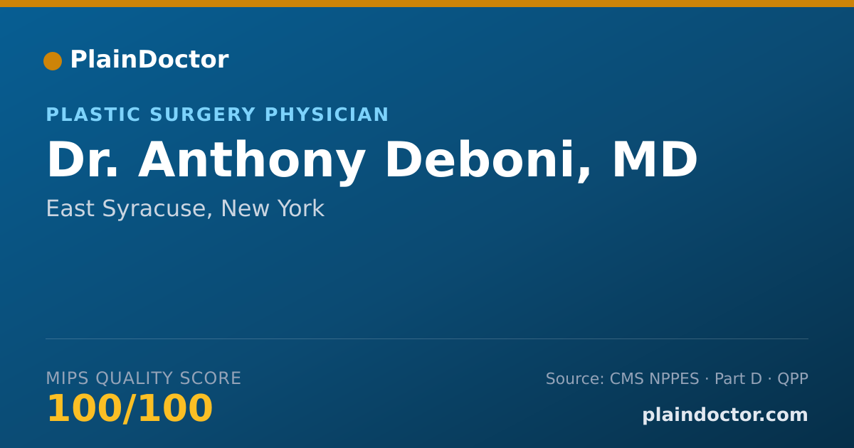 Shareable card for Anthony Deboni, MD - Plastic Surgery Physician, East Syracuse, NY