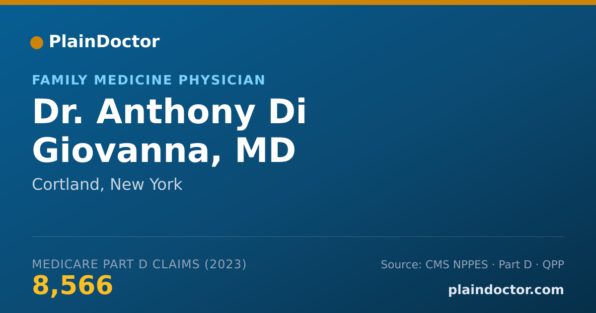 Shareable card for Anthony Di Giovanna, MD - Family Medicine Physician, Cortland, NY