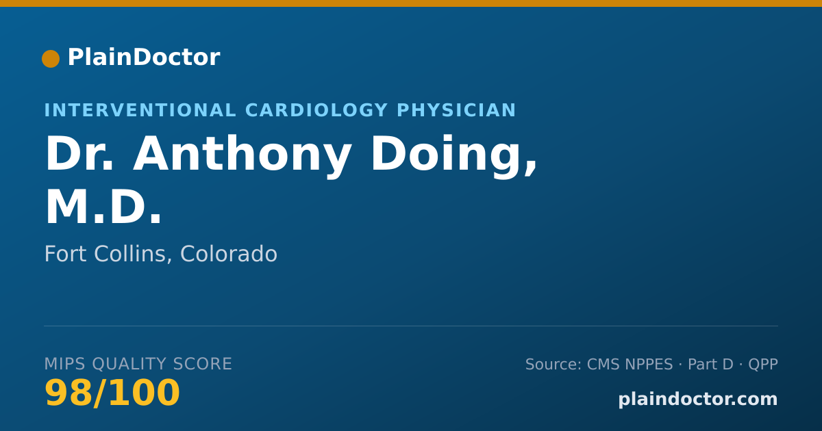 Shareable card for Anthony Doing, M.D. - Cardiovascular Disease Physician, Fort Collins, CO