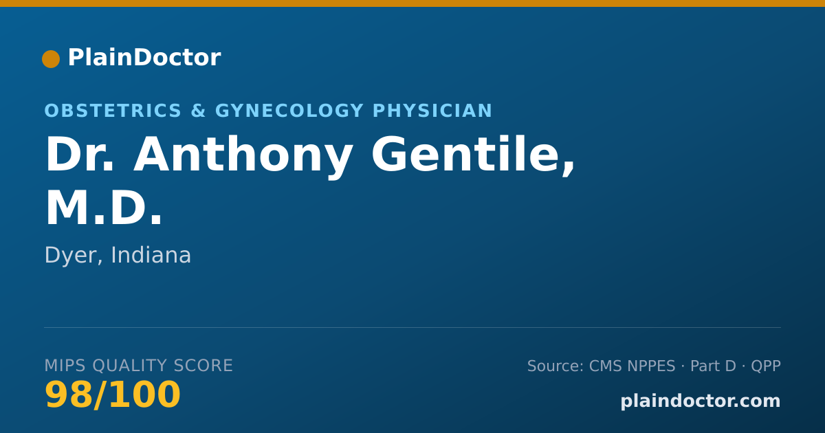 Shareable card for Anthony Gentile, M.D. - Obstetrics & Gynecology Physician, Dyer, IN