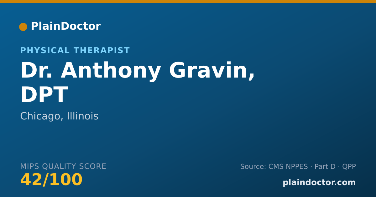 Shareable card for Anthony Gravin, DPT - Physical Therapist, Chicago, IL