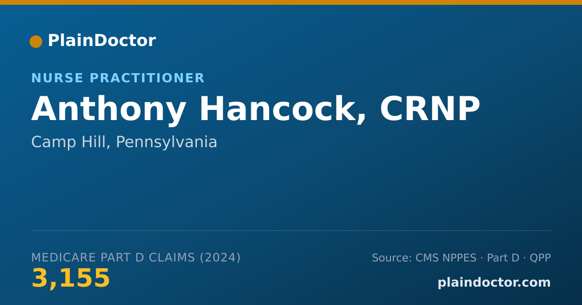 Shareable card for Anthony Hancock, CRNP - Family Nurse Practitioner, Camp Hill, PA