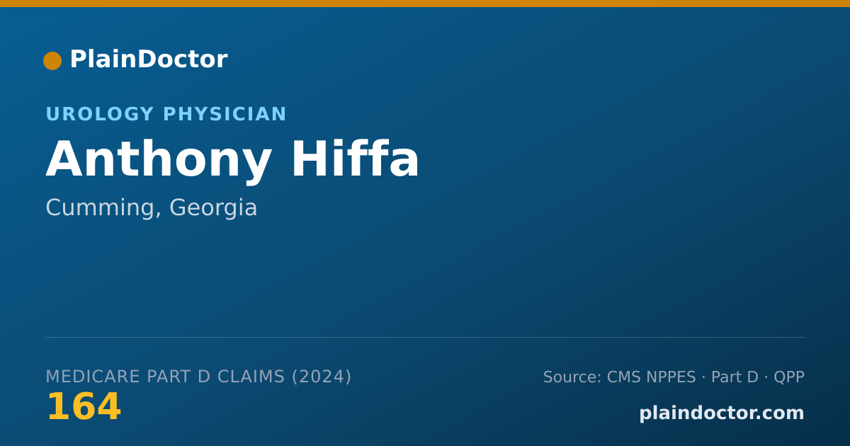 Shareable card for Anthony Hiffa - Urology Physician, Cumming, GA