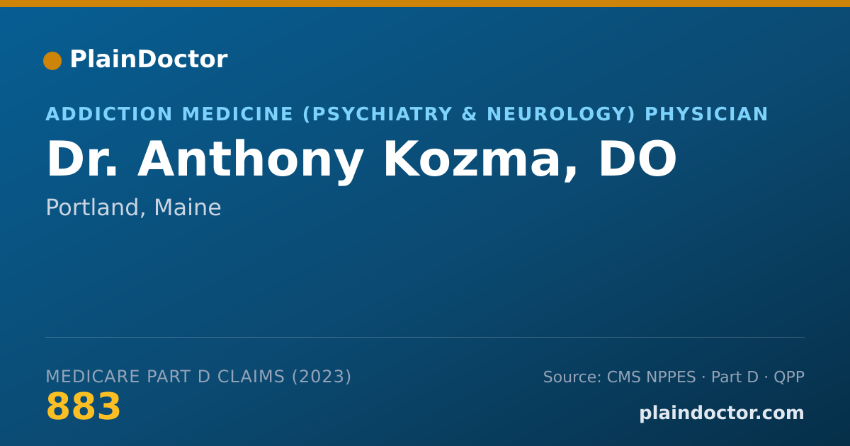Shareable card for Anthony Kozma, DO - Addiction Medicine (Psychiatry & Neurology) Physician, Portland, ME