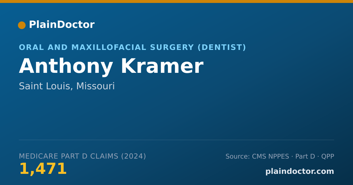 Shareable card for Anthony Kramer - Oral and Maxillofacial Surgery (Dentist), Saint Louis, MO