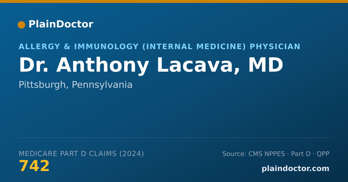 Shareable card for Anthony Lacava, MD - Allergy & Immunology (Internal Medicine) Physician, Pittsburgh, PA