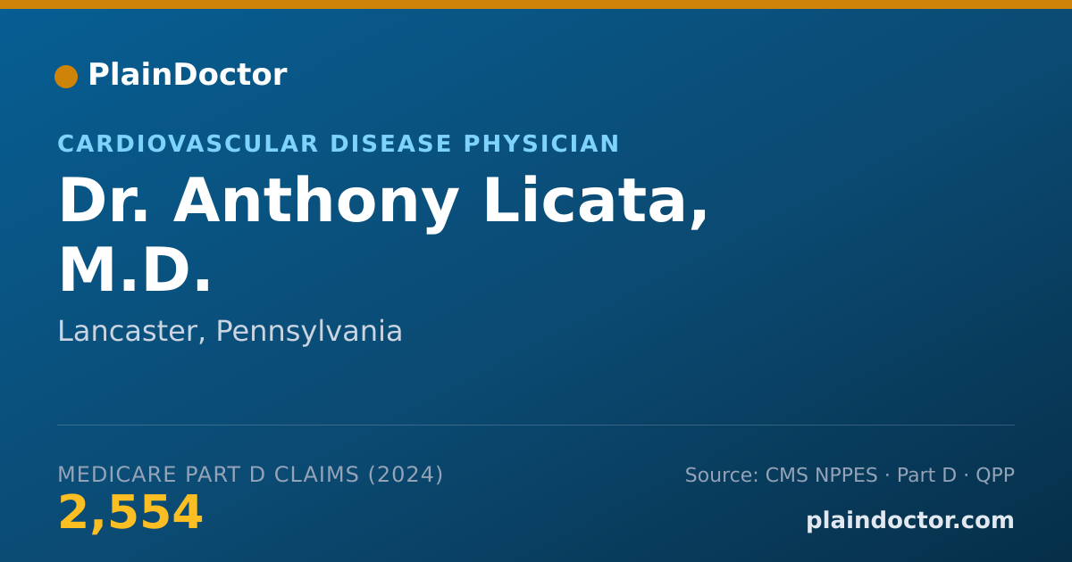 Shareable card for Anthony Licata, M.D. - Cardiovascular Disease Physician, Lancaster, PA