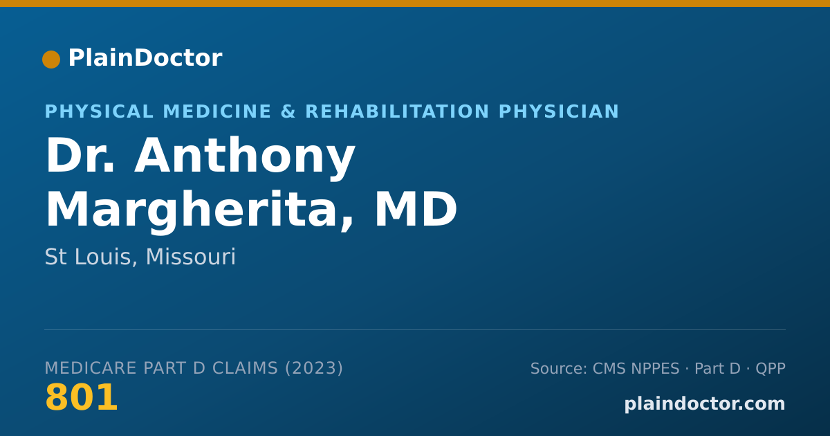 Shareable card for Anthony Margherita, MD - Physical Medicine & Rehabilitation Physician, St Louis, MO