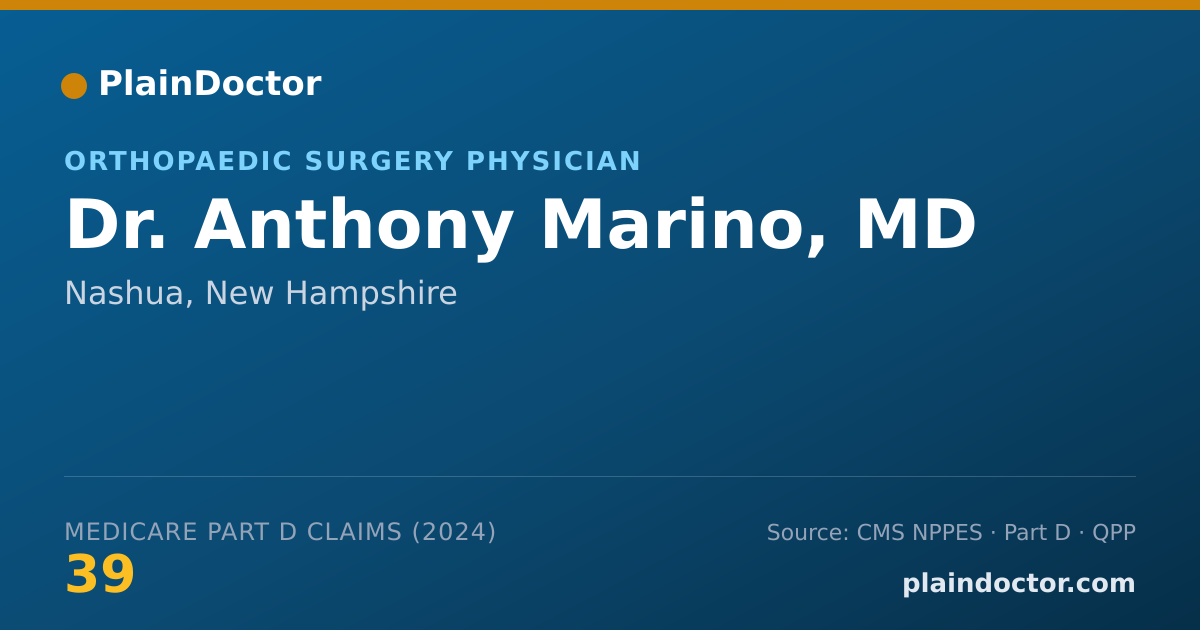 Shareable card for Anthony Marino, MD - Orthopaedic Surgery Physician, Nashua, NH