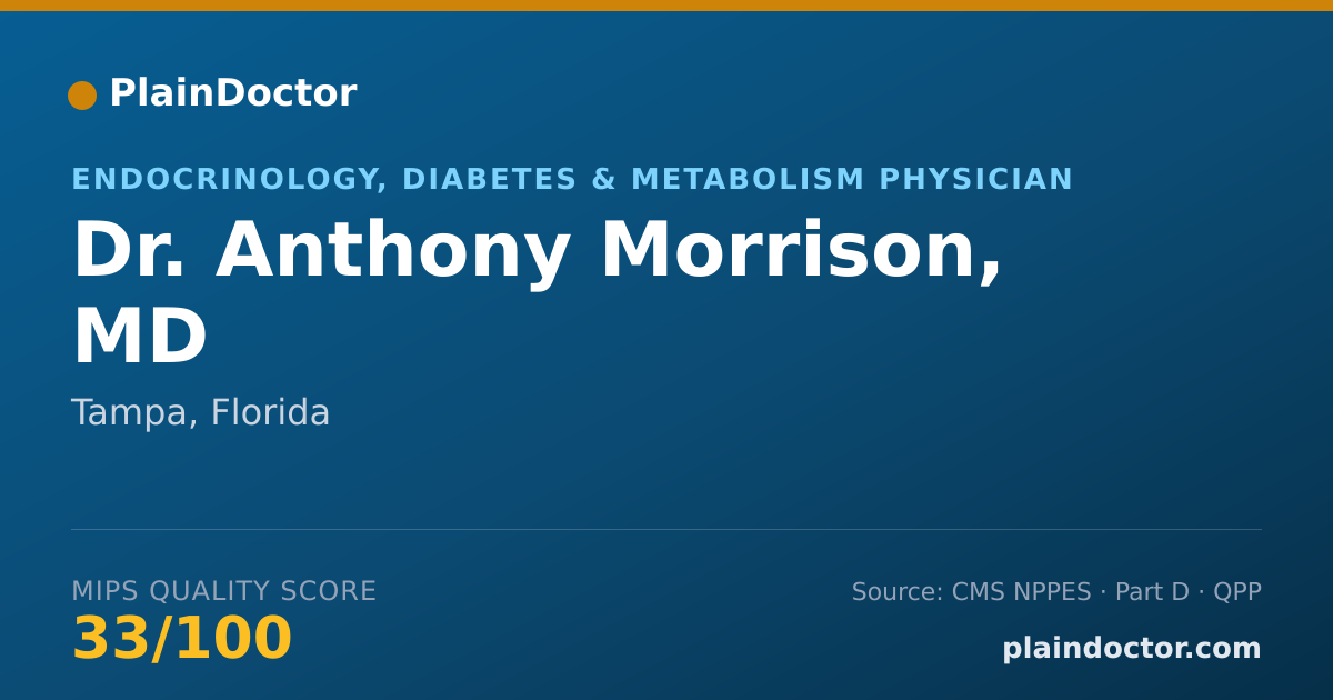 Shareable card for Anthony Morrison, MD - Endocrinology, Diabetes & Metabolism Physician, Tampa, FL