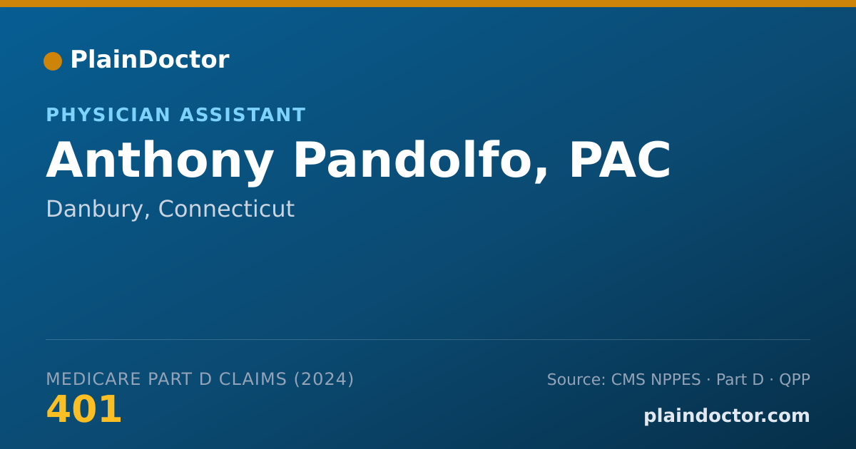 Shareable card for Anthony Pandolfo, PAC - Physician Assistant, Danbury, CT