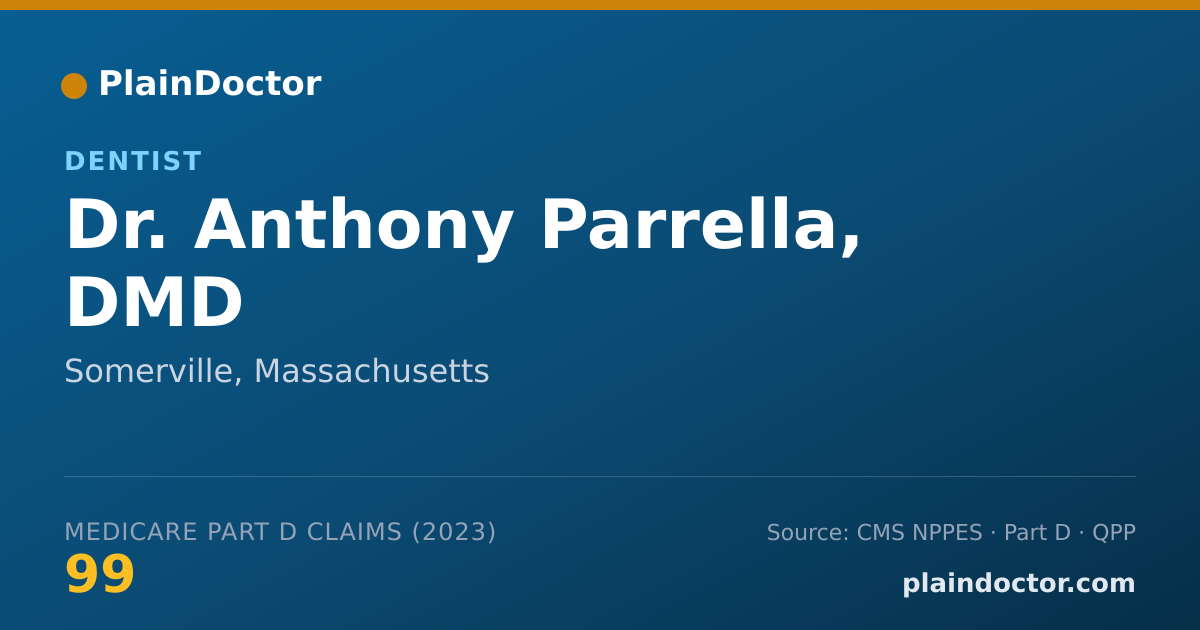 Shareable card for Anthony Parrella, DMD - Dentist, Somerville, MA