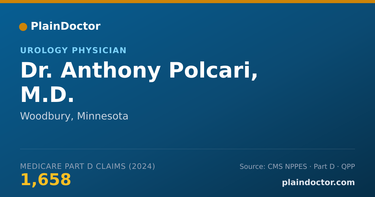 Shareable card for Anthony Polcari, M.D. - Urology Physician, Woodbury, MN