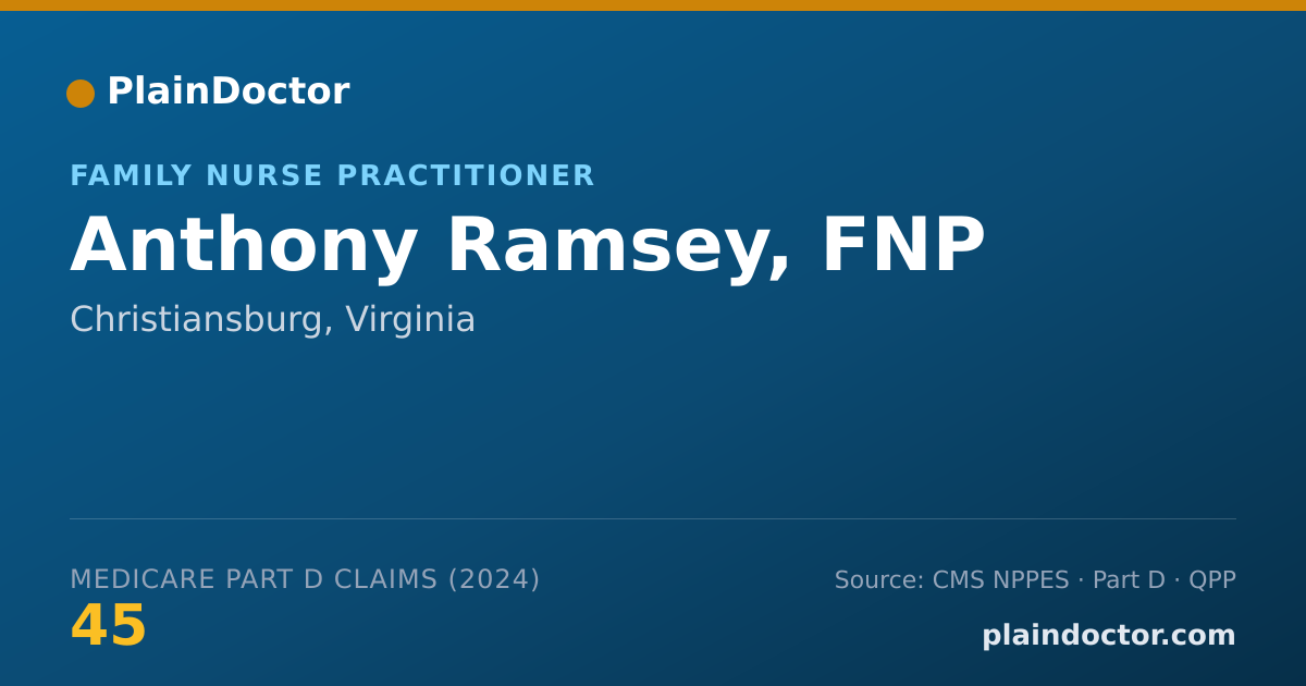 Shareable card for Anthony Ramsey, FNP - Family Nurse Practitioner, Christiansburg, VA