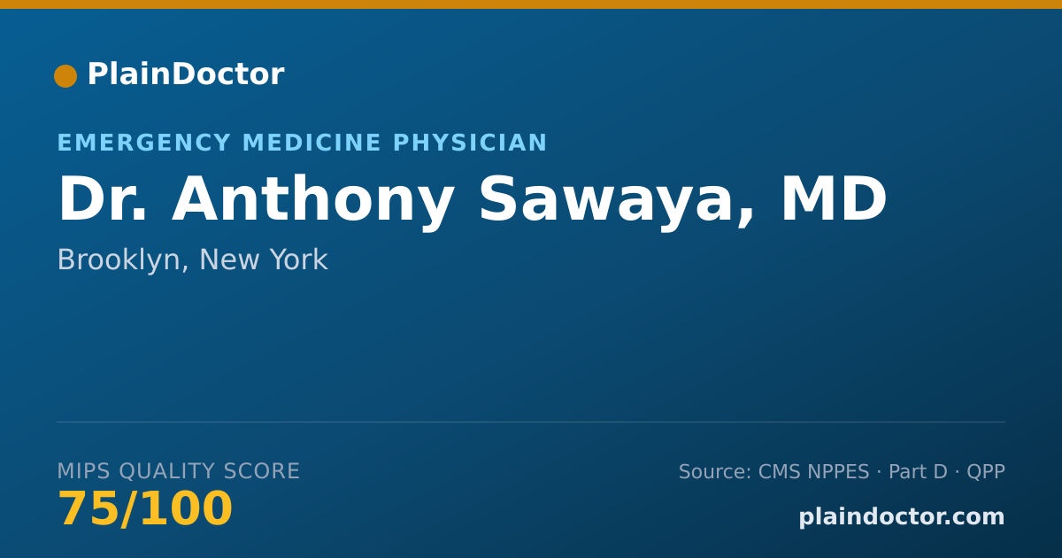 Shareable card for Anthony Sawaya, MD - Emergency Medicine Physician, Brooklyn, NY