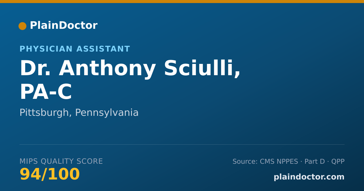 Shareable card for Anthony Sciulli, PA-C - Physician Assistant, Pittsburgh, PA