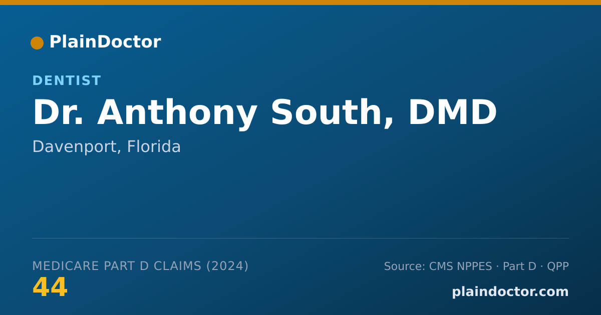 Shareable card for Anthony South, DMD - Dentist, Davenport, FL