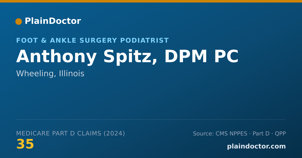 Shareable card for Anthony Spitz, DPM PC - Foot & Ankle Surgery Podiatrist, Wheeling, IL