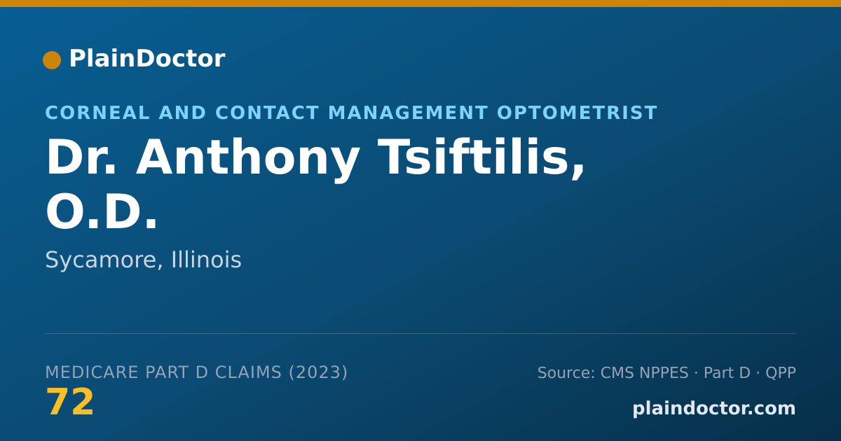 Shareable card for Anthony Tsiftilis, O.D. - Corneal and Contact Management Optometrist, Sycamore, IL