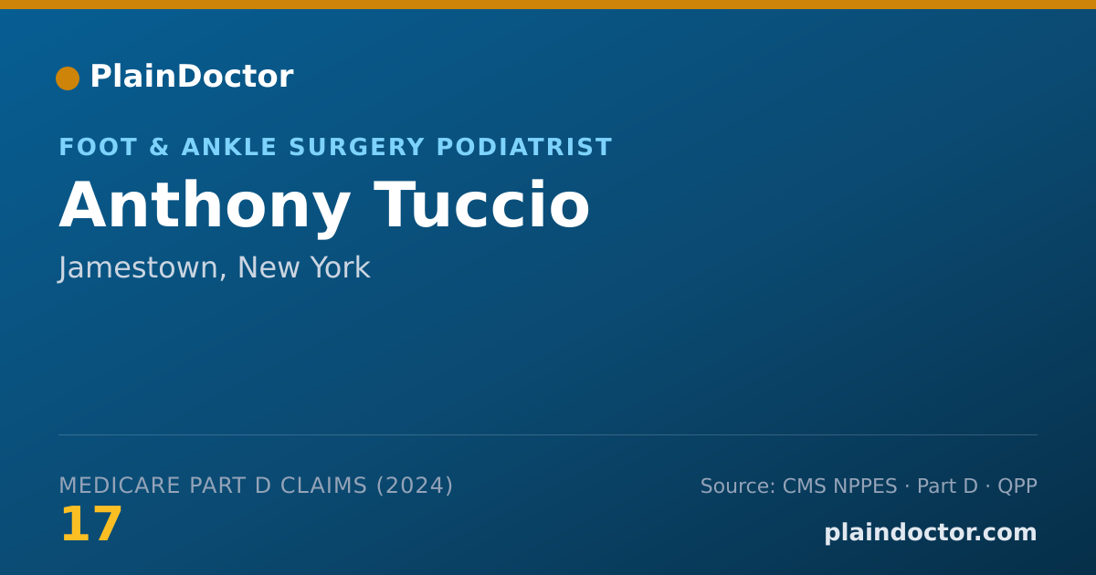 Shareable card for Anthony Tuccio - Foot & Ankle Surgery Podiatrist, Jamestown, NY