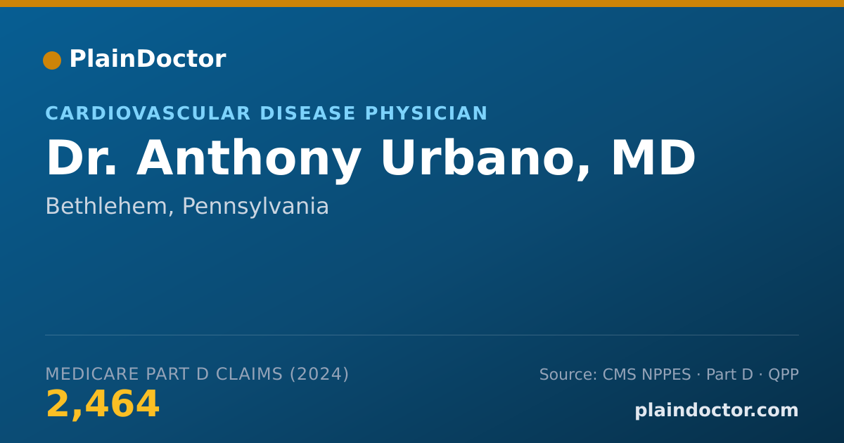 Shareable card for Anthony Urbano, MD - Cardiovascular Disease Physician, Bethlehem, PA