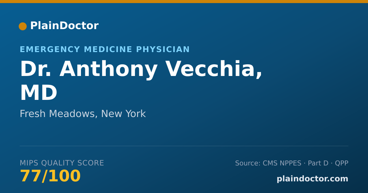 Shareable card for Anthony Vecchia, MD - Emergency Medicine Physician, Fresh Meadows, NY