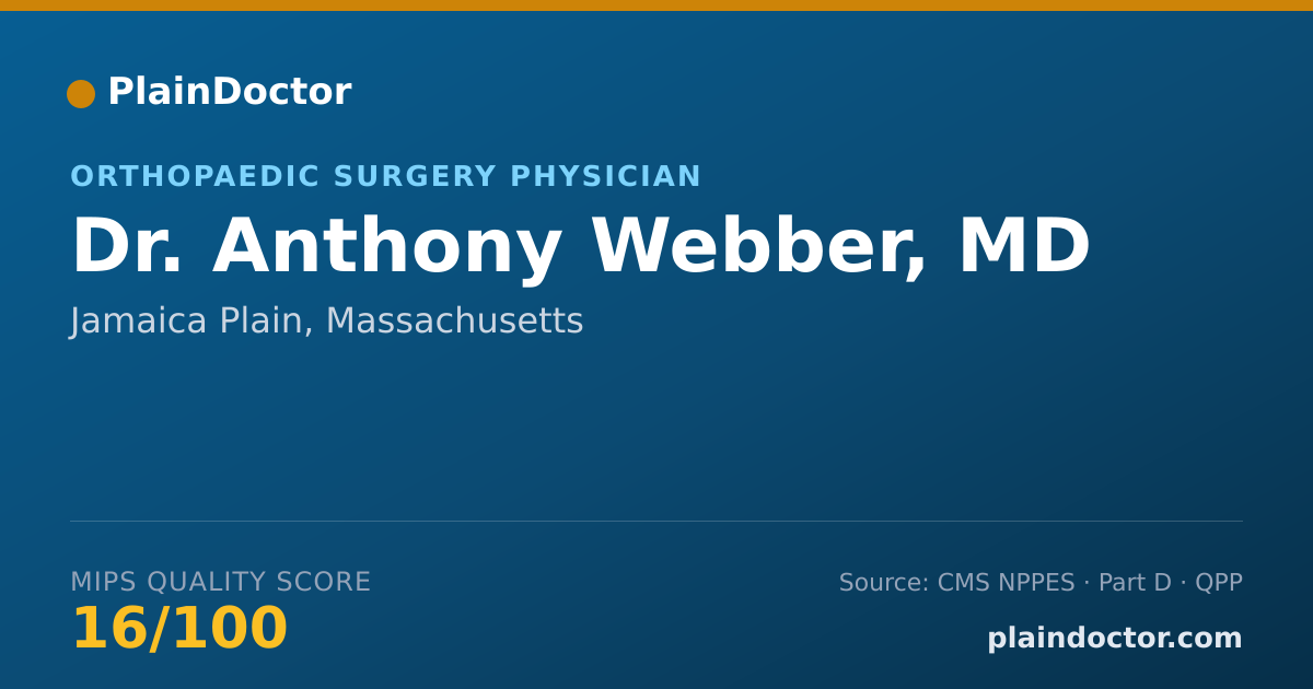 Shareable card for Anthony Webber, MD - Orthopaedic Surgery Physician, Jamaica Plain, MA
