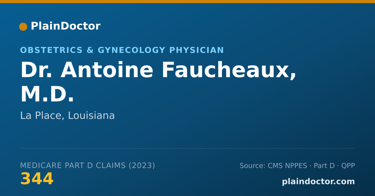 Shareable card for Antoine Faucheaux, M.D. - Obstetrics & Gynecology Physician, La Place, LA