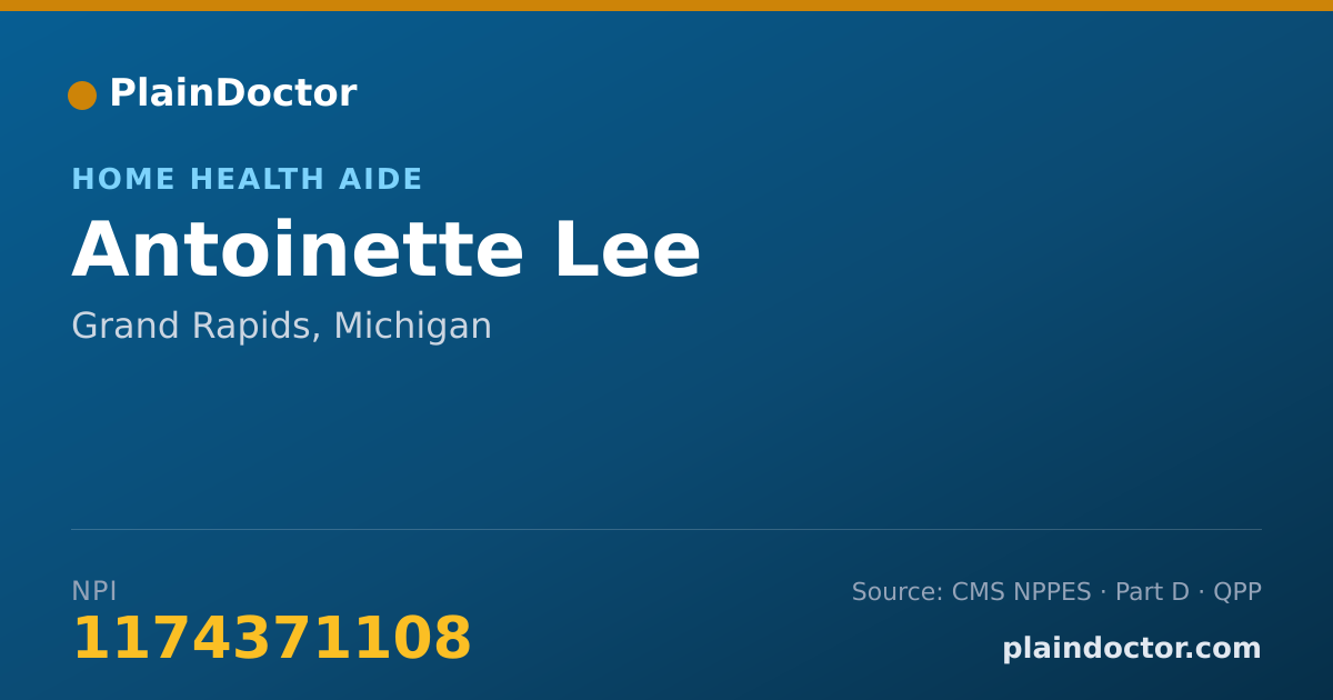 Shareable card for Antoinette Lee - Home Health Aide, Grand Rapids, MI