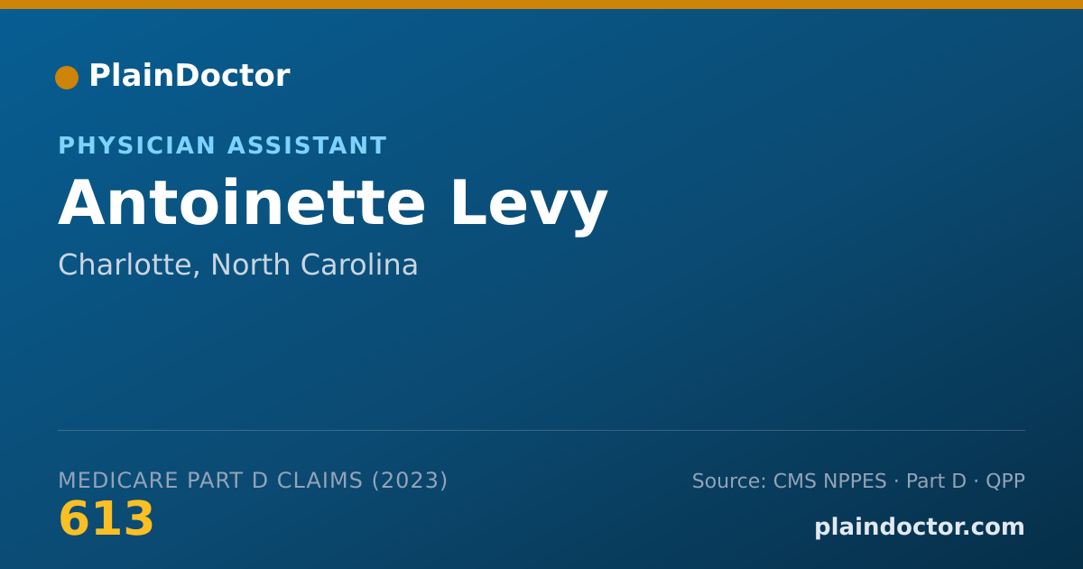 Shareable card for Antoinette Levy - Physician Assistant, Charlotte, NC