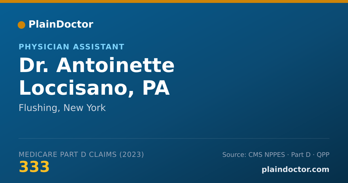 Shareable card for Antoinette Loccisano, PA - Physician Assistant, Flushing, NY