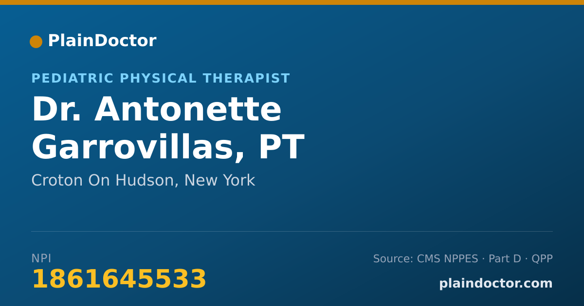 Shareable card for Antonette Garrovillas, PT - Pediatric Physical Therapist, Croton On Hudson, NY