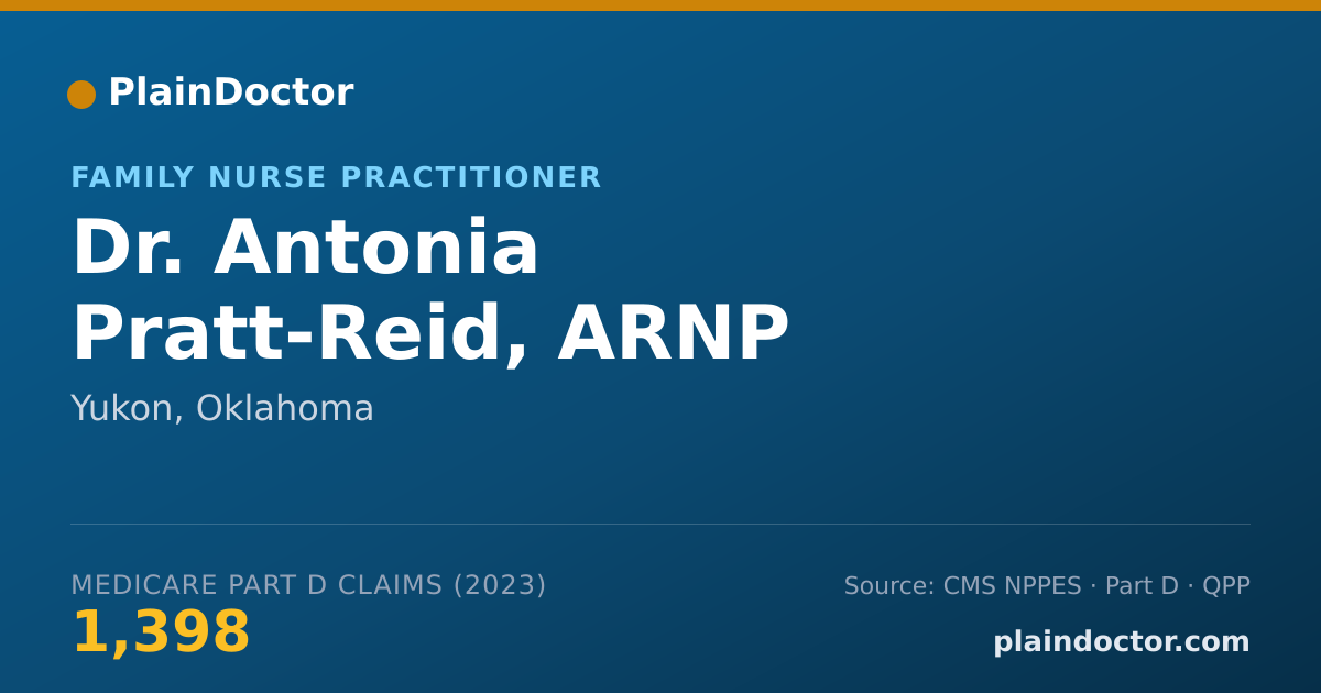 Shareable card for Antonia Pratt-Reid, ARNP - Family Nurse Practitioner, Yukon, OK