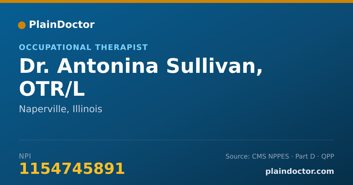Shareable card for Antonina Sullivan, OTR/L - Occupational Therapist, Naperville, IL