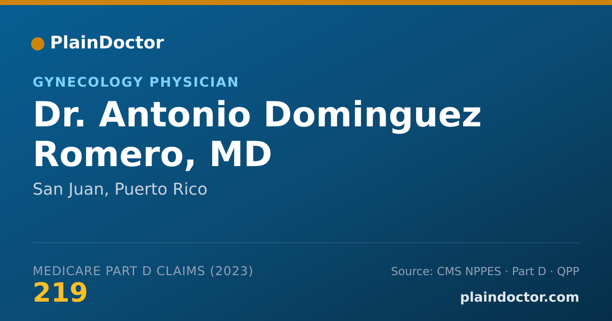 Shareable card for Antonio Dominguez Romero, MD - Gynecology Physician, San Juan, PR