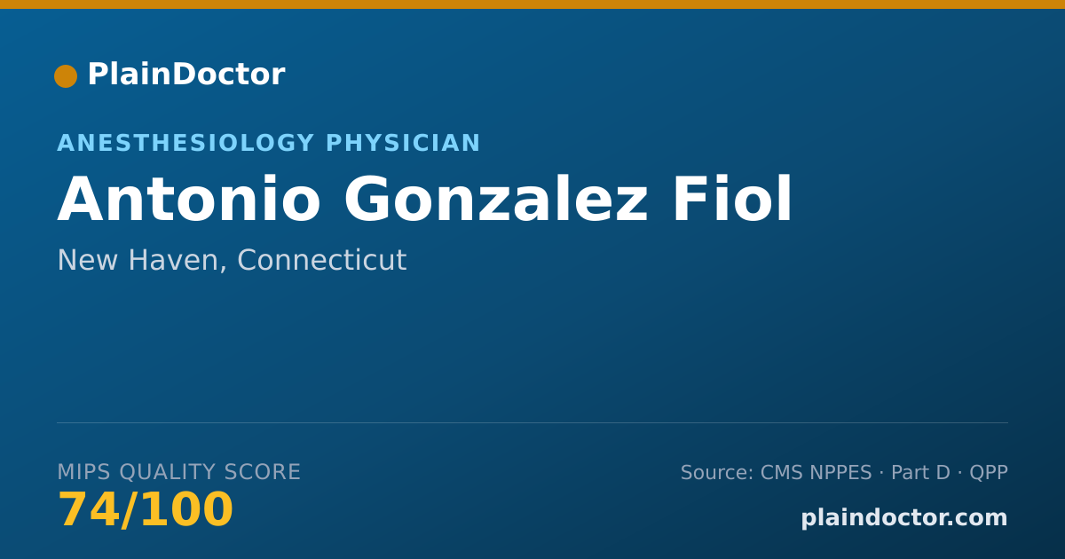 Shareable card for Antonio Gonzalez Fiol - Anesthesiology Physician, New Haven, CT