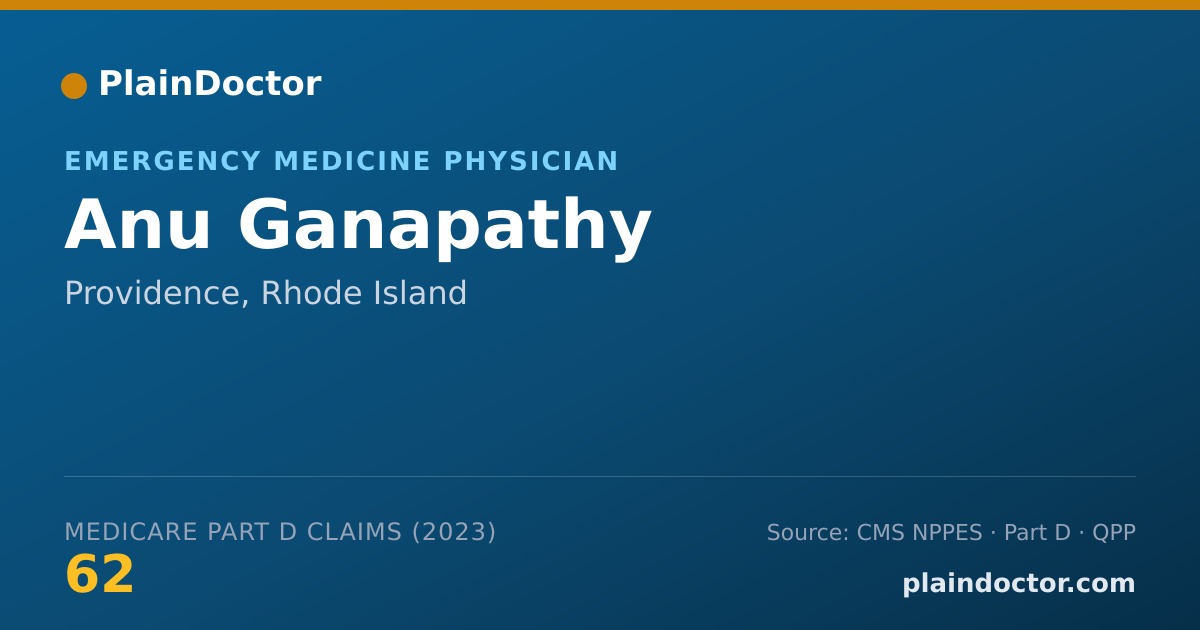 Shareable card for Anu Ganapathy - Emergency Medicine Physician, Providence, RI