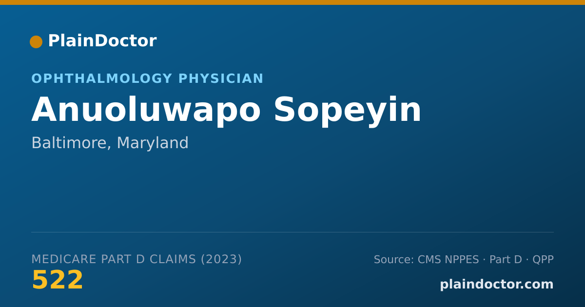 Shareable card for Anuoluwapo Sopeyin - Ophthalmology Physician, Baltimore, MD