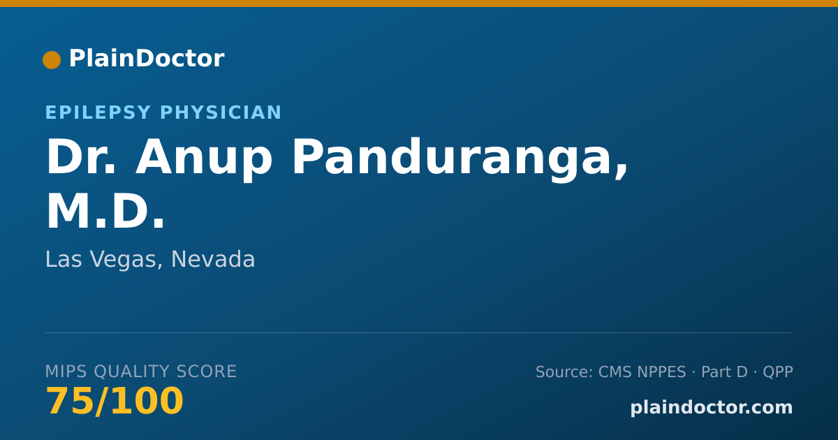 Shareable card for Anup Panduranga, M.D. - Epilepsy Physician, Las Vegas, NV