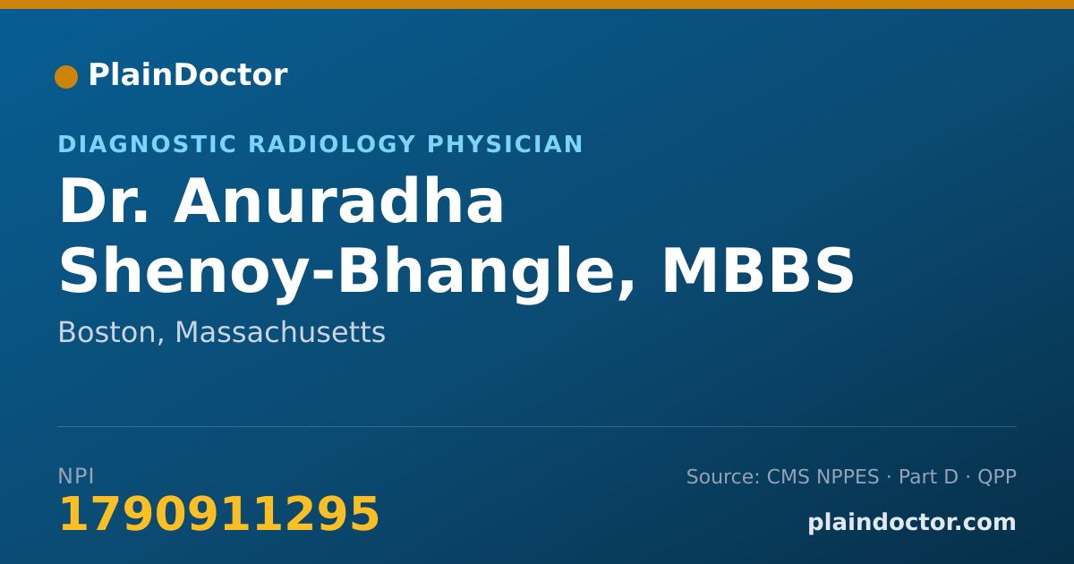 Shareable card for Anuradha Shenoy-Bhangle, MBBS - Diagnostic Radiology Physician, Boston, MA