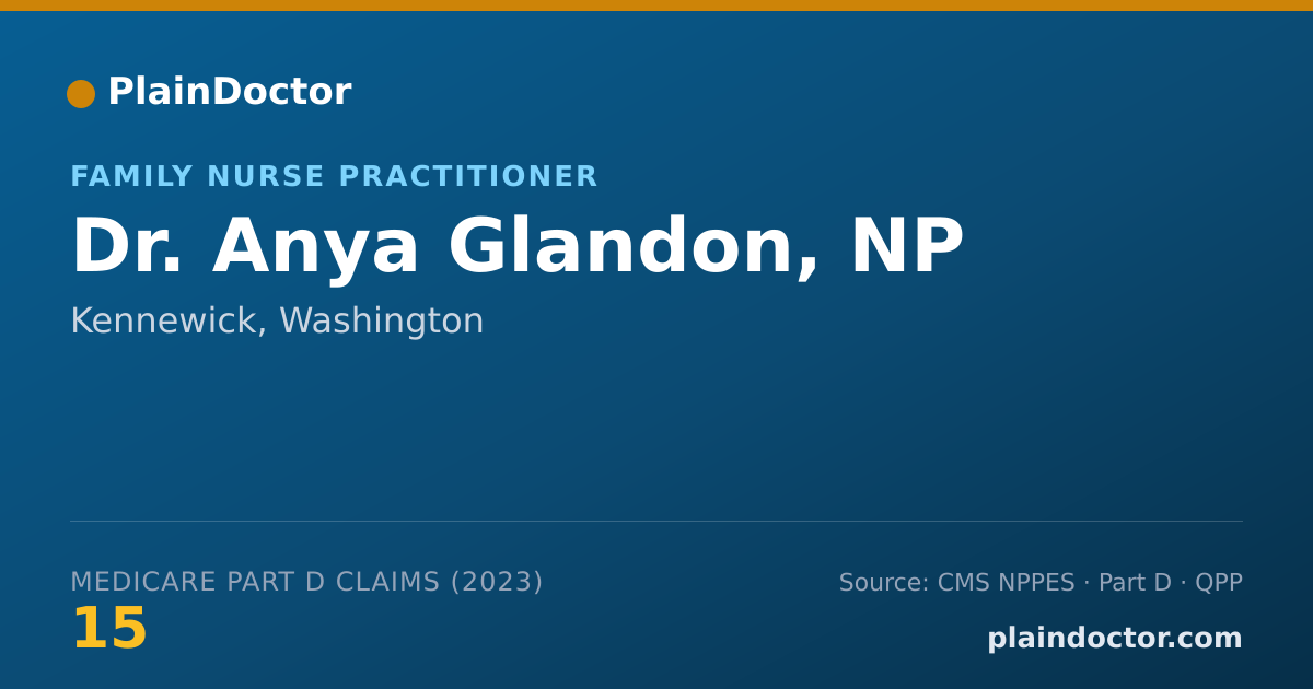 Shareable card for Anya Glandon, NP - Family Nurse Practitioner, Kennewick, WA