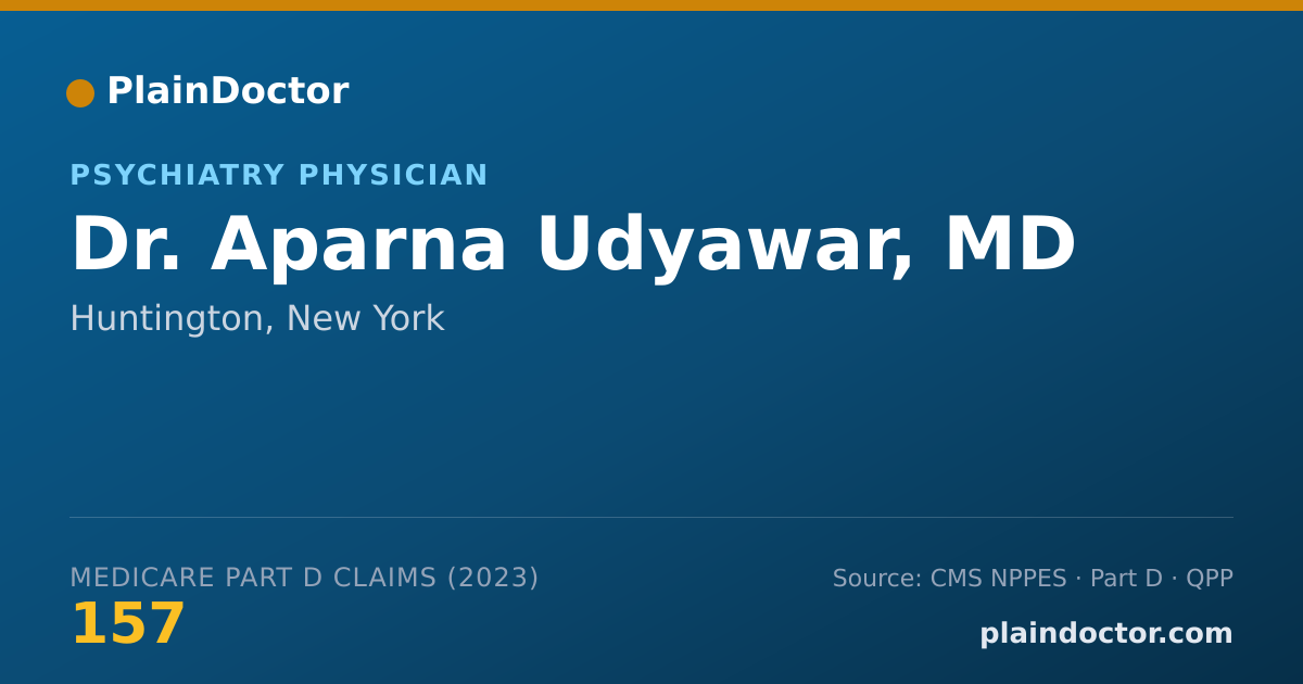 Shareable card for Aparna Udyawar, MD - Psychiatry Physician, Huntington, NY