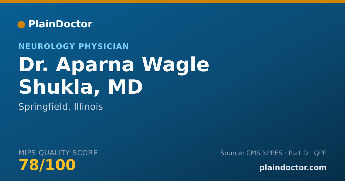 Shareable card for Aparna Wagle Shukla, MD - Neurology Physician, Springfield, IL
