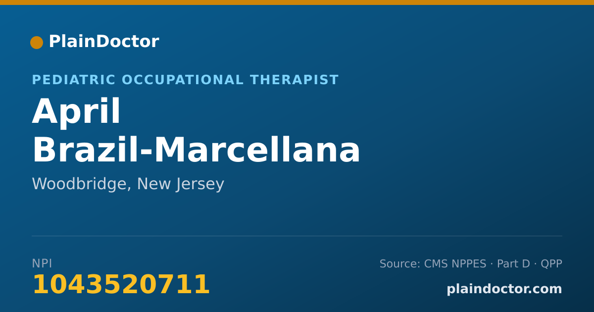 Shareable card for April Brazil-Marcellana - Pediatric Occupational Therapist, Woodbridge, NJ