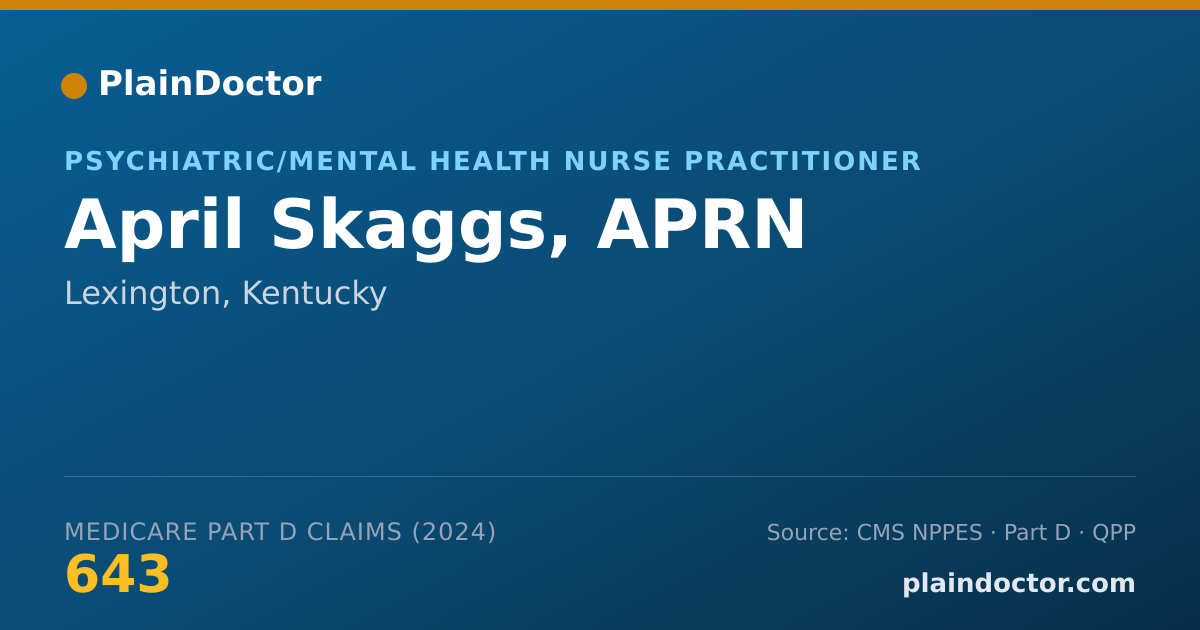 Shareable card for April Skaggs, APRN - Psychiatric/Mental Health Nurse Practitioner, Lexington, KY