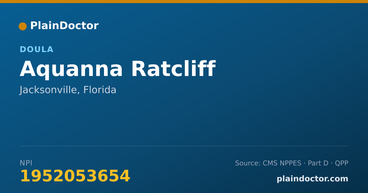 Shareable card for Aquanna Ratcliff - Doula, Jacksonville, FL