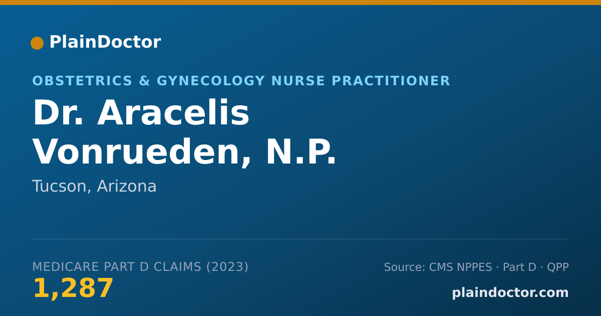 Shareable card for Aracelis Vonrueden, N.P. - Obstetrics & Gynecology Nurse Practitioner, Tucson, AZ