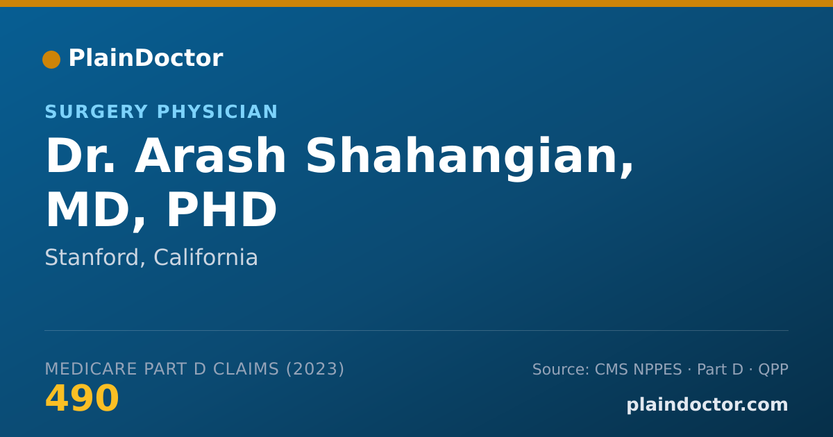 Shareable card for Arash Shahangian, MD, PHD - Surgery Physician, Stanford, CA