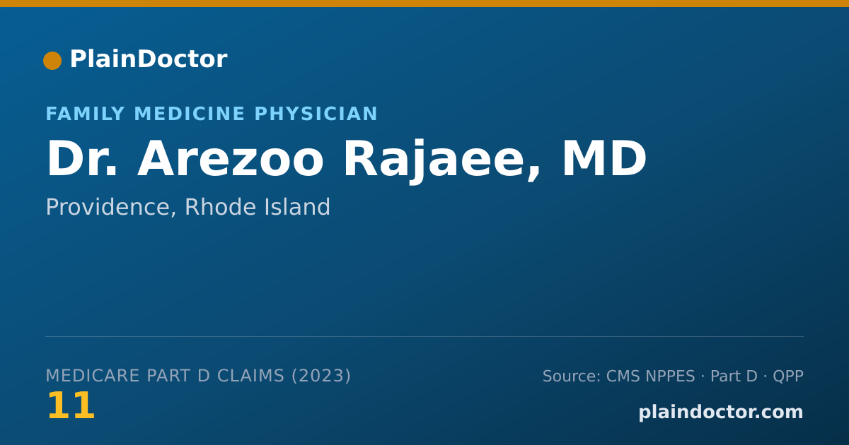 Shareable card for Arezoo Rajaee, MD - Family Medicine Physician, Providence, RI