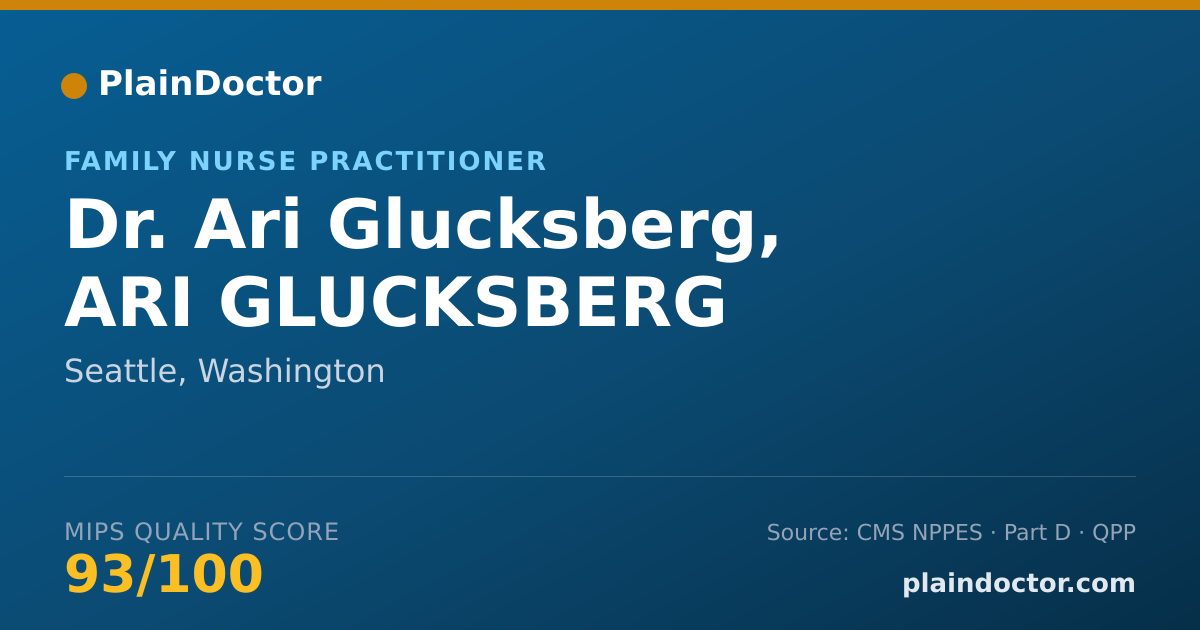 Shareable card for Ari Glucksberg, ARI GLUCKSBERG - Family Nurse Practitioner, Seattle, WA
